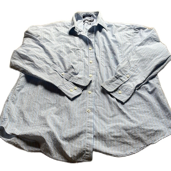 Nautica XL light blue checked button down - Picture 1 of 9